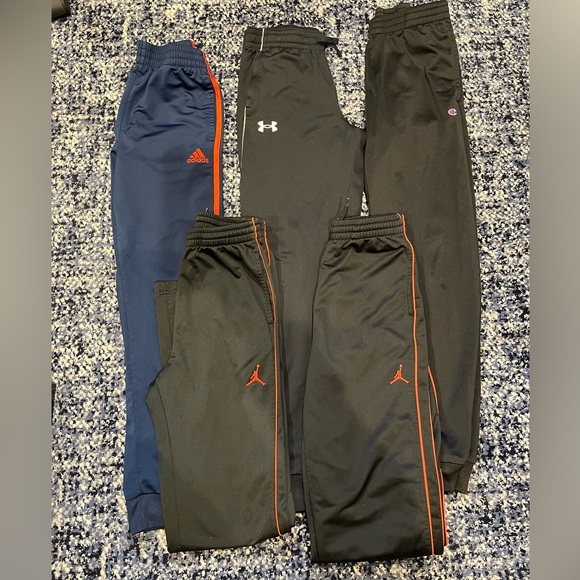 💥 Boys Activewear Pants 5 Pairs!! Adidas Jordans Champion Under Armour!